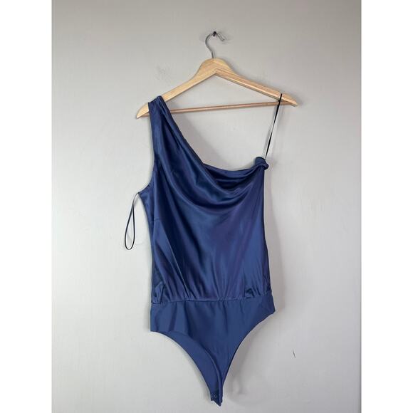 NWT Cami NYC Darby One Shoulder Sexy Thong Bodysuit Top Night Shadow Size Medium - Picture 7 of 8